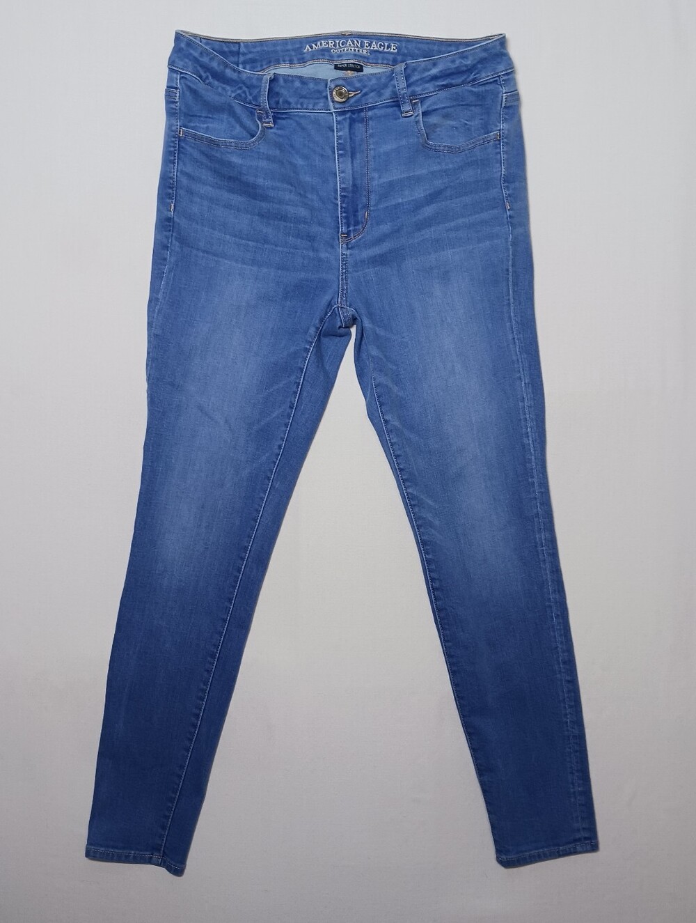 American Eagle Womens Super Stretch Hi Rise Jegging Size 12 Medium Wash 32X29